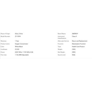 Natural Medical Oxygen Concentrator Machines For Home 10L 220v