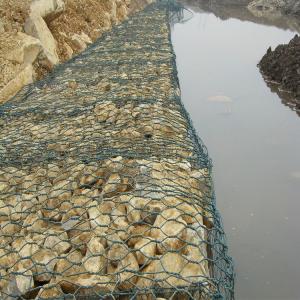 Tray + Plastic Film Gabion Fence System Galvanized Basket Stone Cages