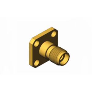 K2.92 Series Gold Plated 4-hole Flange Brass RF Coaxial Connector For 2 Semi -