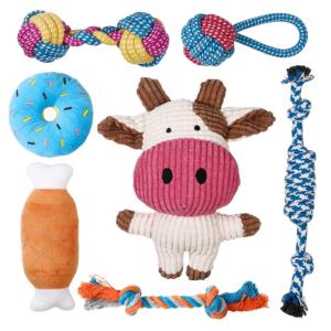 Natural Stuffed Squirrel Dog Plush Toys For Puppies