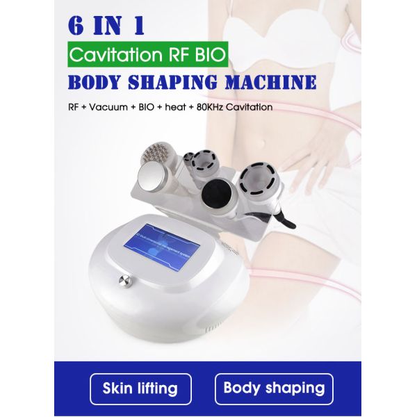 Portable Ultrasonic Rf Vacuum Cavitation Machine 6 In 1 Body Slimming Beauty