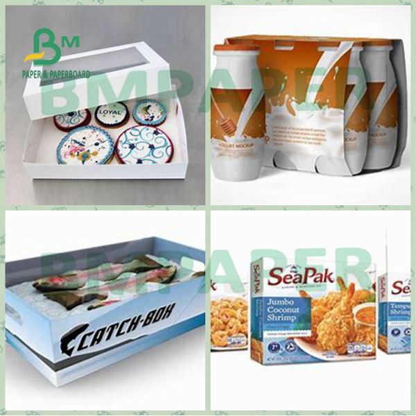 250gsm 270gsm Food Grade Bleach Card 100% Virgin Wood Pulp Non - Toxic 250gsm 270gsm Food Wrapping Paper , Virgin Wood Pulp Bleach Card Paper Non Toxic