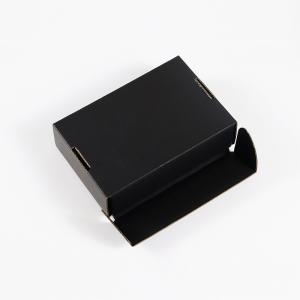 Rectangular Black Folding Airplane Boxes Kraft Corrugated Paper Storage Solution