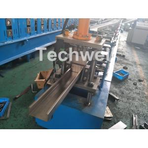 GCr15 Steel Sheet C Section Cold Roll Former With Hydraulic Cutting & Punching ,