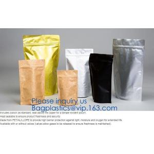 Biodegradable Moistureproof Kraft Aluminized Foil Flat Bottom Standup Square