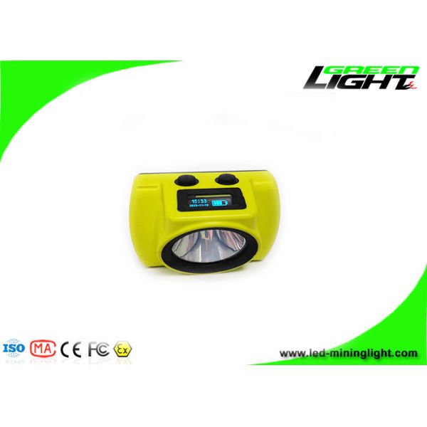 18000Lux OLED Screen LED Miner Headlamp Magnetic USB Rechargeable ABS / PC Lamp