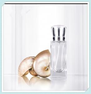 China Clear Frosted Perfume Spray Bottles Refill Glass Fine Mist With Anodized Aluminum Cap on sale