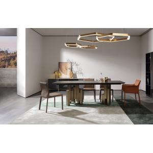 Marble metal Dining table ceramic marble top dining table with chair set,