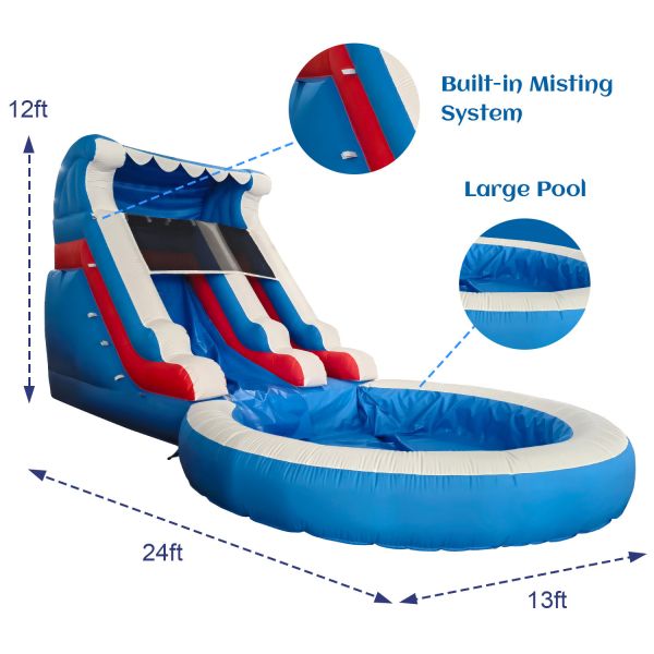 Factory Direct Sales Inflatable Water Slide with Pool Water Slides Inflatable for Adults and Kids