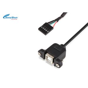 2.54mm USB Extension Cable 5 Pin Connector Molded Hood Easy Screw - In