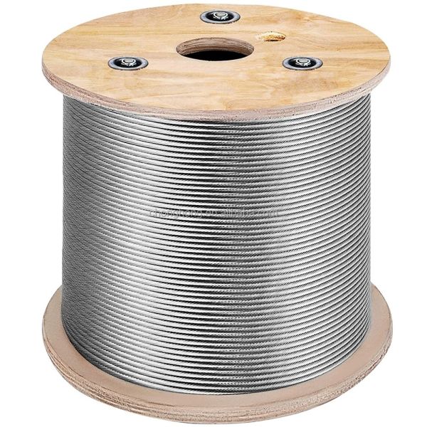 Quality Type 316 Stainless Steel Cable Ropes for Deck Rails Hardware 250FT T316 Aircraft Cable 7x7/1x19/7x19 Wire Rope wholesale