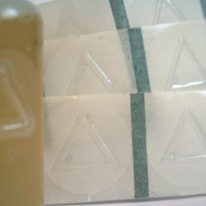 Recyclable Clear Triangle Shrink Sleeve Labels Tactile Warning For Blindman /