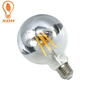 E27 G80 Decorative Filament Bulbs 3000K Silver Coated Light Bulbs 4W 6W