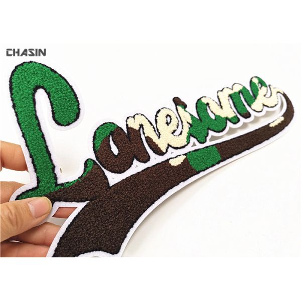 Quality Customized Chenille Patch Logo Felt Embroidery Camouflage Patches wholesale