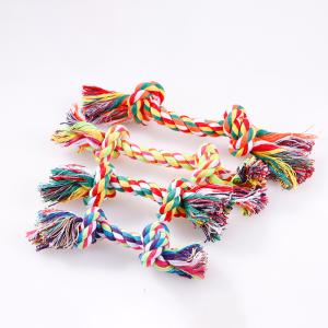 Various Size Dog Chew Toys , Cotton Material Colorful Dog Teething Toys