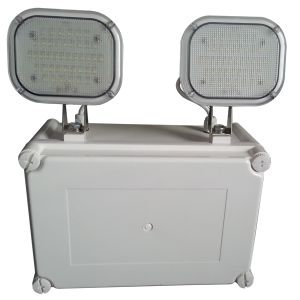 220V Input High Lumen Battery Operated Twin Spot LED Emergency Light with IP65