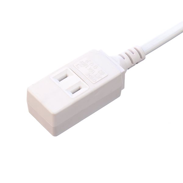 2X2mm2 Oxygen Free Bared Stranded Copper Conductor JET 2 Pin Plug Male End Type Japan PSE Standard Laptop Extension Cord