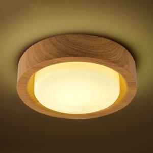 Wooden Round Ceiling Lights For Bedroom Iron Surface Mounted Rooms Lighting（WH