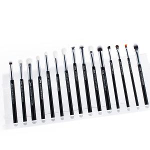 Jessup 15pcs Black/Silver Eyeshadow Eyebrow Shader Natural-synthetic Hair Makeup