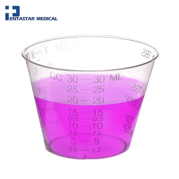 Medical Disposable Plastic Measuring Medicine Cups with Clearly Scale