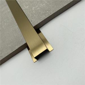 China Decorative color stainless steel angle tile edge trim for hotel on sale