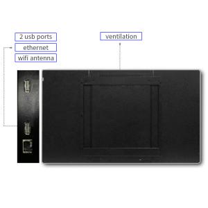 Horizontal Vertical 450nits Wall Mount LCD Menu Board For Restaurant