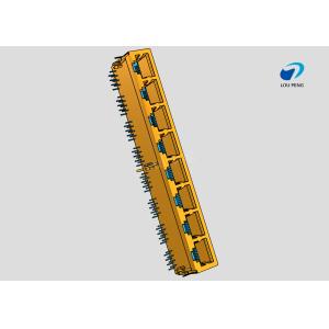 RJ45 8-port jack Cat.5 THT angled