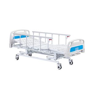 Three Functions Crank Aluminum Alloy Side Rails Patient Manual Hospital Beds