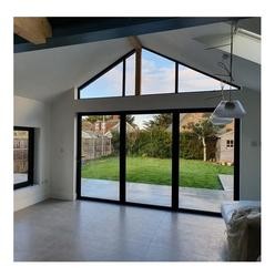 American Style Panoramic Windows And Doors Tempered Glass Aluminum Fixed Picture