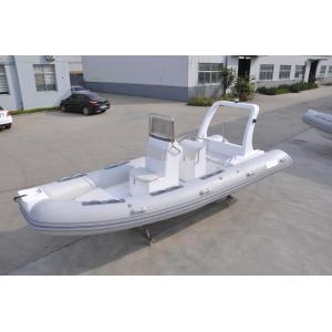 High Capacity Rib Rigid Inflatable Boat Lightweight 19 Feet With 180 Cm Hull