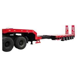 Factory Direct Heavy Duty 2/3/4 Axles Lowbed Semi Trailer with 28 Ton Two Speed