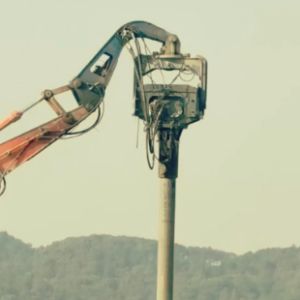 2800 RPM Hydraulic Sheet Pile Driver | Efficient Piling for Photovoltaic