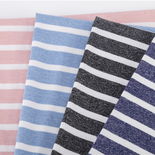 Good Texture And Stylish Strong And Wear-Resistant Striped Knit Fabric For French Terry
