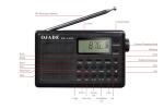 Display Handheld Bluetooth Radio 108MHZ Bluetooth Clock Radio With Folding