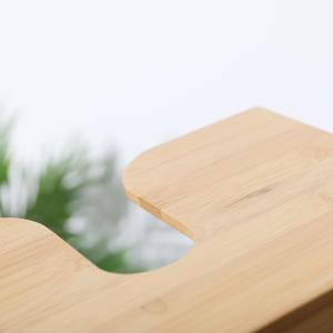 Kitchen Wall Mount Custom Clear Paper Towel Napkin Tissue Box in Natural Bamboo