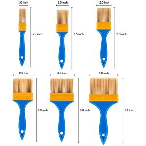 6PCS Chalk Wax Paint Brush For Crafts 1 In 1.5 In 3 In 4 In
