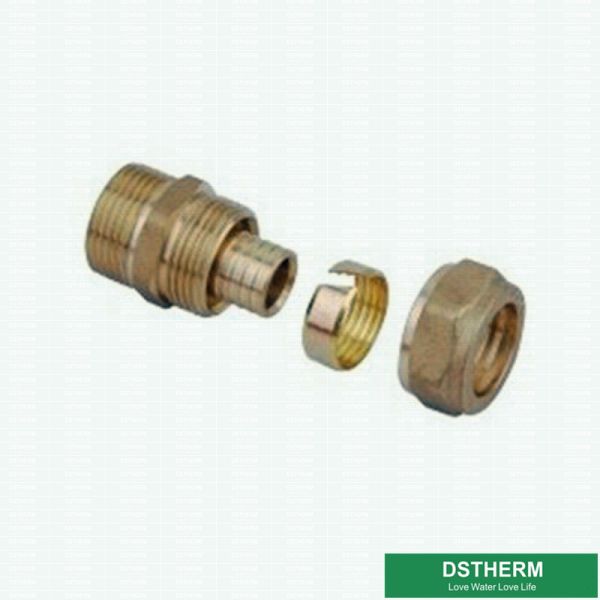 Quality Hpb58-3 Threaded Coupling Pex Brass Fittings PN20 1/2' wholesale