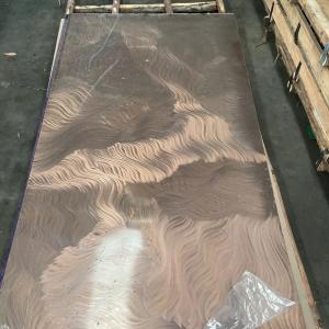 Grade 201 304 8K Mirror Finish Polish Stainless Steel Pattern with lines wavy