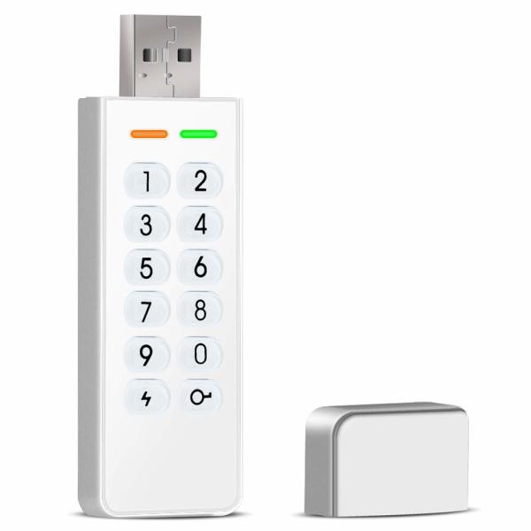Quality Datage High Level AES 256bit Password Encryption Flash USB Key Drive Encripted USB 2.0 Disk White wholesale
