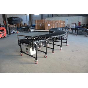 Rubber Coated Powered Roller Conveyor,Flexible Loading Unloading Conveyor