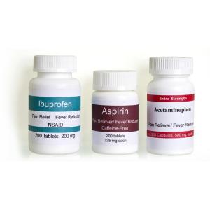 Water Resistant Coated Paper Medicine Bottle Labels Customized Shape With Color