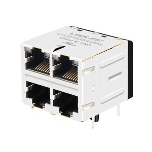 JX20-0252NL | LPJ27335A48NL Coon Stacked RJ45 2x2 100Base-Tx 1CT/1CT RoHS