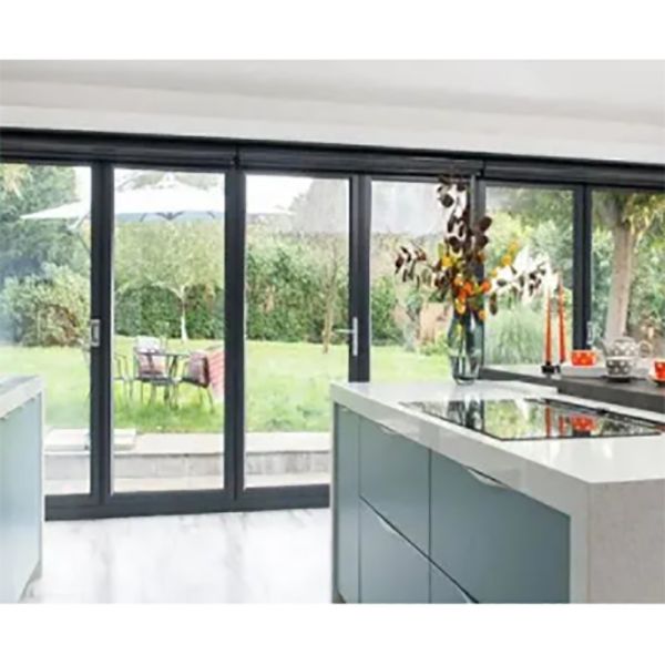 Quality Waterproof Design 16mm Waterproof Aluminum Ultra-narrow Frame Double Glazed Sliding Doors wholesale