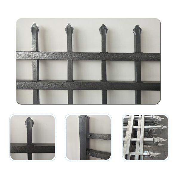 Residential Hercules Security Stain Black Powder Crimped Spear Fencing Panels