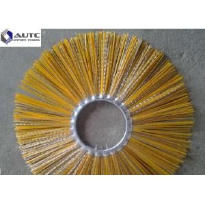 Galvanized Iron Snow Sweeper Brush Crimpled Steel Wire Mixed Rotary Flat Ring