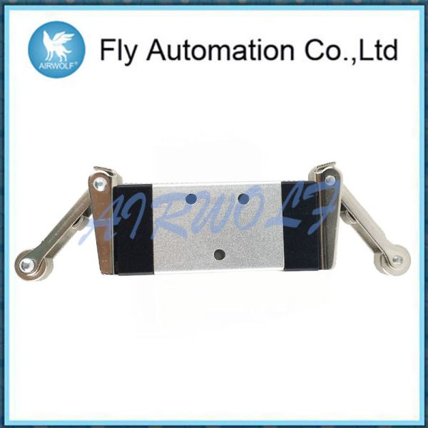 Quality 1/4" Double Pulley Pneumatic Manual Valve Silver Color JMJ-02D JMJ-23 wholesale