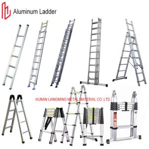 China 1m - 12m 6063 Aluminum Straight Ladder Max Loading Capacity 150kg For Home on sale