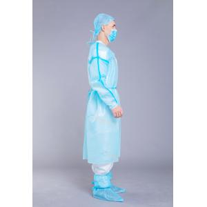 China 65g Waterproof Knit Cuff Taping Disposable Isolation Gown on sale