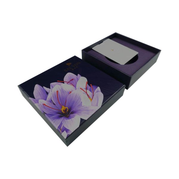 Customized Saffron Jar Gift Paper Box With Lid And Base Custom Cardboard Gift Boxes