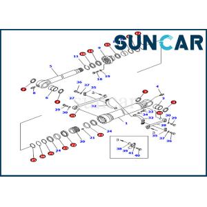 Bucket Cylinder Service Kit 707-99-72240 PC400-7 PC450LC-7 PC400LC-7 Excavator Komatsu Sealing Kit